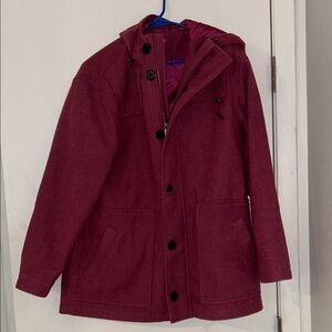 Stylish Pink Hooded Coat